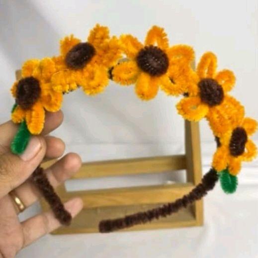 Bando Anak Kawat Bulu Model Bunga Daisy Unik Dan Cantik Dengan Desain ...