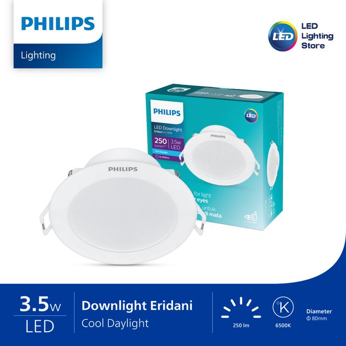 Jual Lampu Plafon PHILIPS 3.5W 3,5 WATT DOWNLIGHT ERIDANI G2 DL190B LED ...