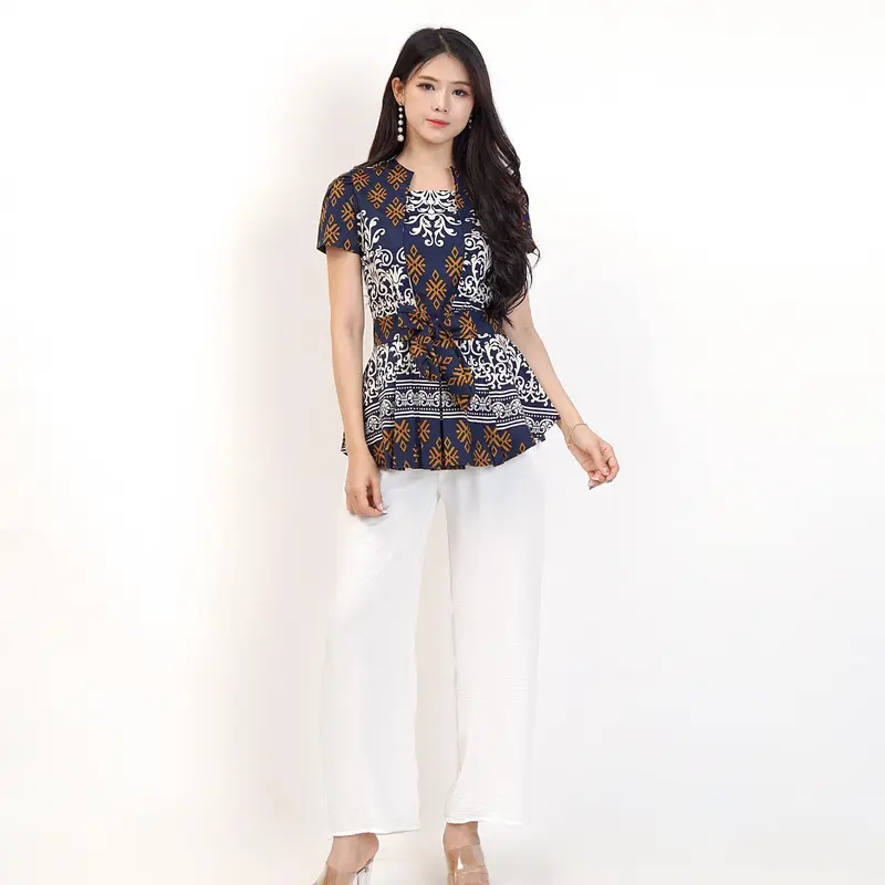 Batik Wanita - Atasan Batik 312 Baju Katun Nyaman Stretch Nyaman Stretch Tebal Fit 5