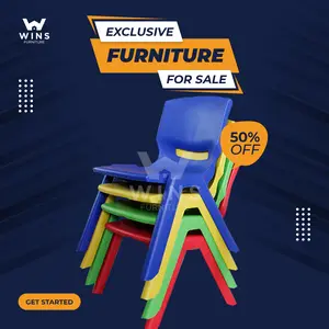 Wins Kursi Belajar Anak Sekolah TK Olymplast Ok 305  / Paud / Susun / Tumpuk / Plastik / Plastic / Playgroup / Bangku