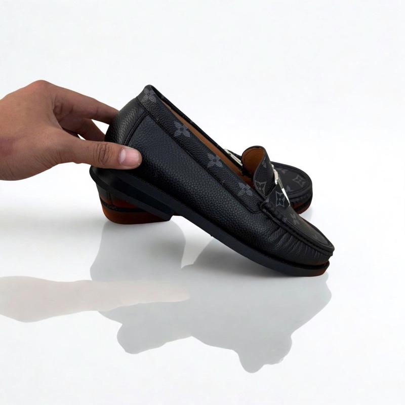 Giày mọi nam penny loafer H97 da cao cấp hoạ tiết nổi bất fom dáng chuẩn đế fip sang trọng cao 3,5 cm tôn da size 38-44 bảo hành 6 tháng