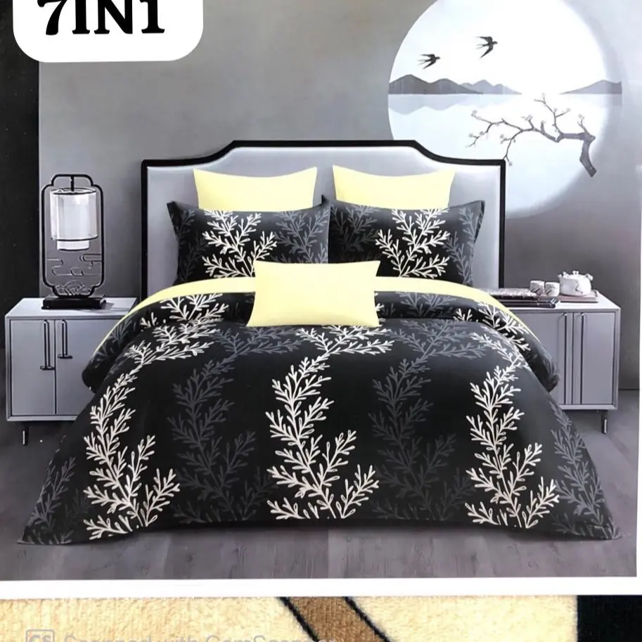 7IN1 READY STOCK) COMFORTER TEBAL SET 7pcs TOTO Queen cadar ada getah️ DUAL COLOR dan DESIGN | Full Bedding Set | Selimut cadarset