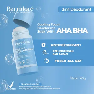 Deodorant Barridore AHA BHA –  Mengatasi Bau Badan & Keringat Berlebih | Cocok Untuk Pria & Wanita Ketiak