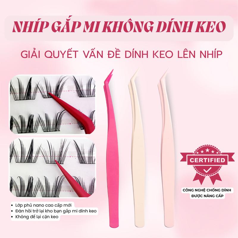 Nhíp Gắp Mi MuchNice Không Dính Keo Nhíp Chuyên Dụng Cho Mi Tự Dính & Mọi Loại Lông Mi - Kẹp Độ Chính Xác Cao - Dụng Cụ Gắn Mi