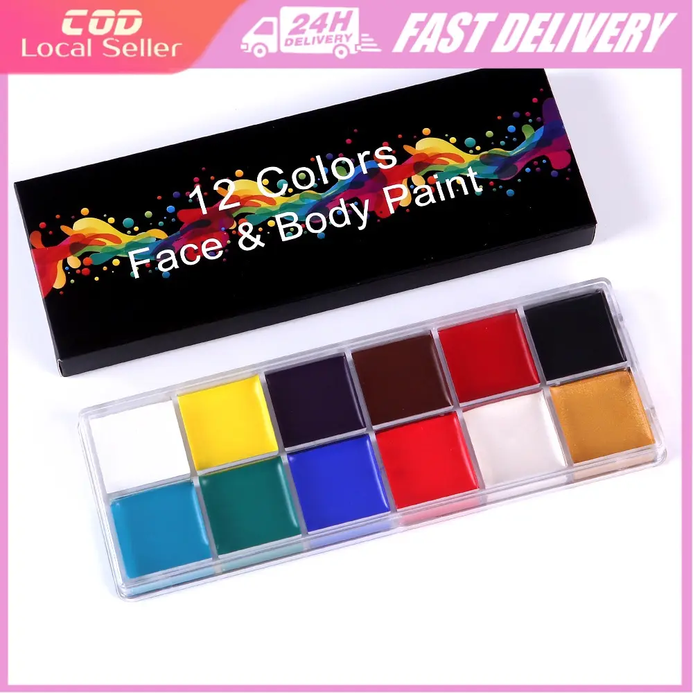 12 Colors Profession Face Art Painting Oil Painting Paint Pigment Safe Non-Toxic