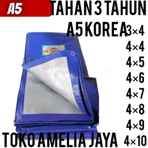 terpal plastik type A5 ukuran 3×4 Korea super teball (tersedia ukuran lain di etalase toko)