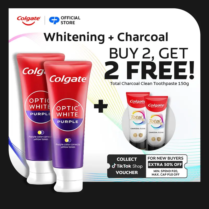 [BUY 2, FREE 2] Colgate Optic White Purple Toothpaste 100g Pack ...