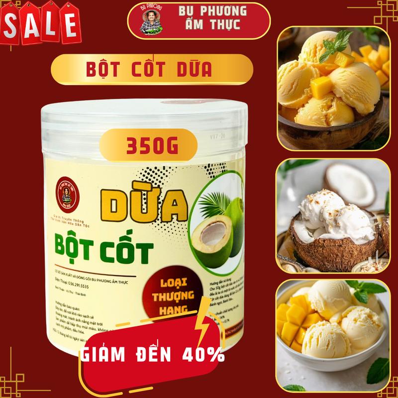 Bột Cốt Dừa Hộp 350G - Thương Hiệu Bu Phương Ẩm Thực  Thơm Ngon  