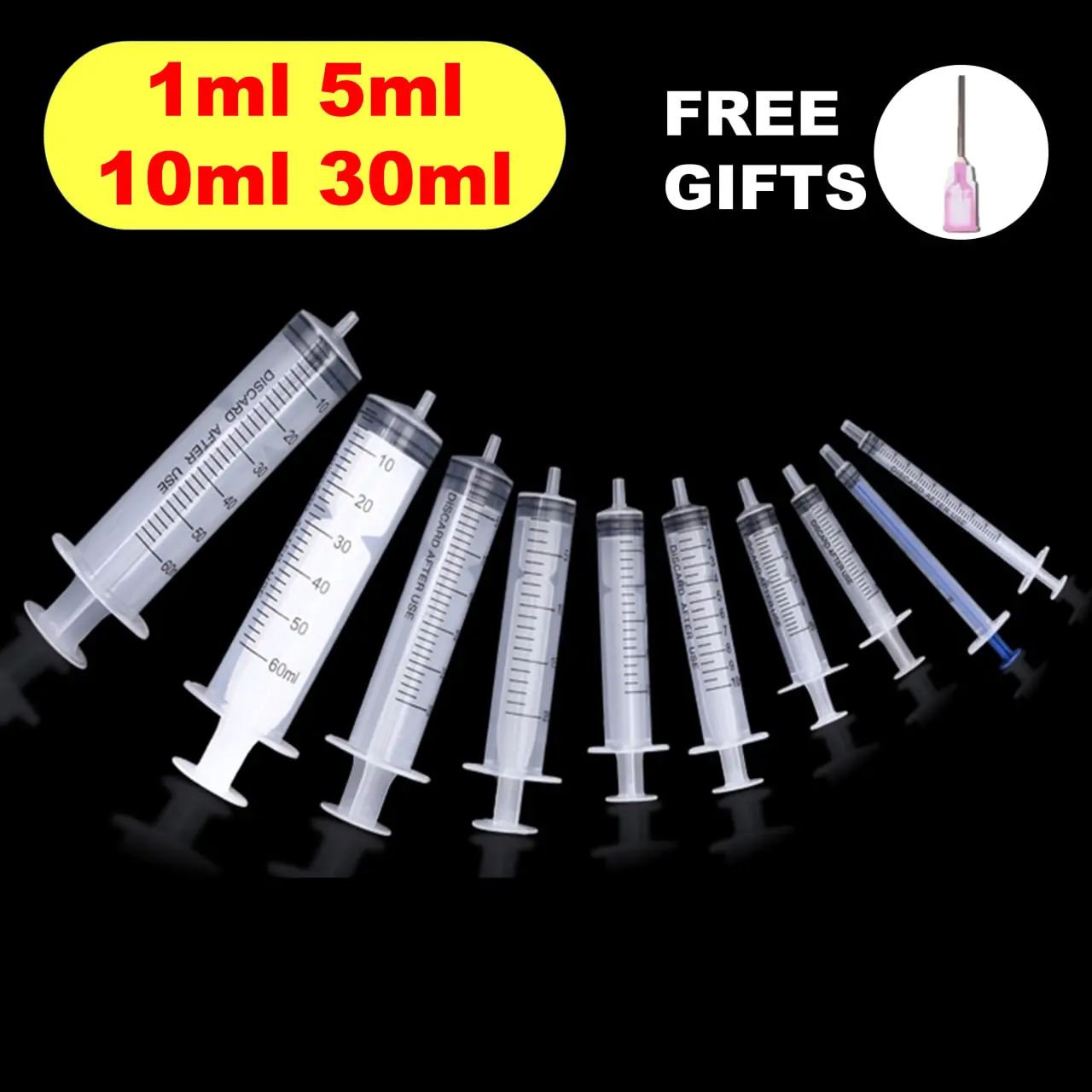 Alat Makan Haiwan Picagari Luer Slip Steril 1ml, 5ml, 10ml, 30ml