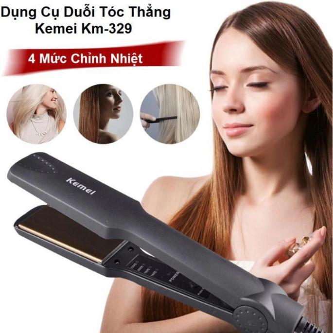 Máy Là Tóc Kemei Uốn Duỗi Tóc Thiết Kế 4 Mức Nhiệt Tạo Kiểu Dễ Dàng Tại Nhà
