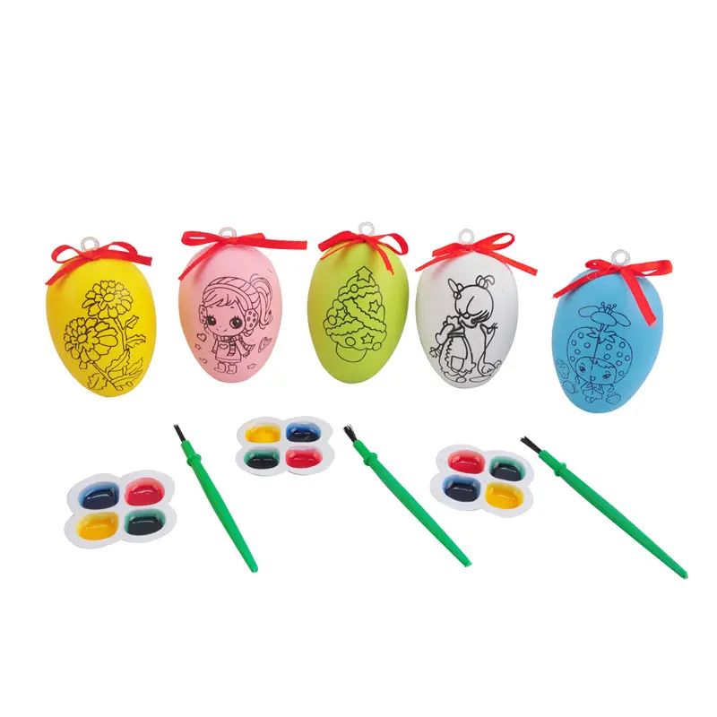 Easter DIY Craft Kit: Colorable Eggs & Creative Materials for Kids' Fun & Educational Gift