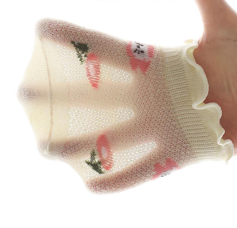 Product Introduction of Spring Summer Thin Cotton Mesh Breathable Baby Socks Cute Girls Crew Socks Lovely Cartoon Baby Socks 14