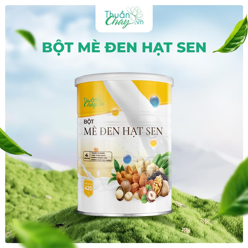 MÈ ĐEN HẠT SEN - (Tên cũ: Canxi Vegan) - Bột Ngũ Cốc Thuần Chay 420g