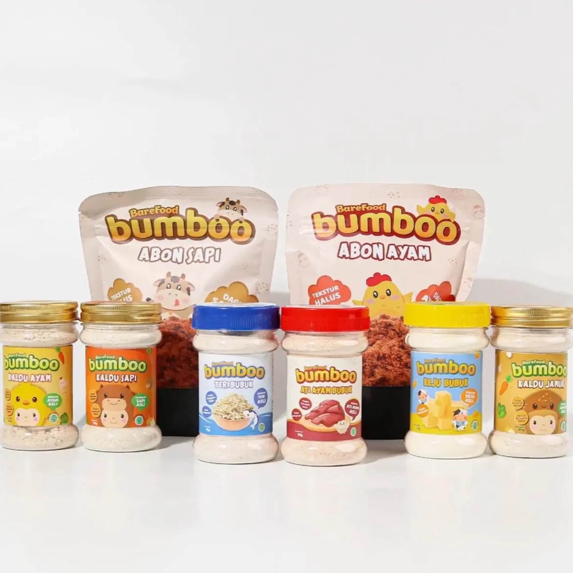 BAREFOOD BUMBOO Kaldu Sapi, Ayam, Jamur dan Ati Ayam Bubuk NO MSG untuk MPASI