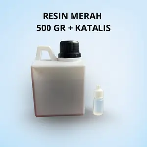 RESIN MERAH 500 Gram LENGKAP DENGAN KATALIS