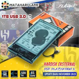 【 FLASHZ 】Hardisk Eksternal PS3 HDD 500GB USB3.0 Support PS 3 CFW / MNCM