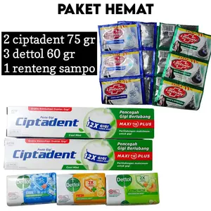 PAKET 2 PCS CIPTADENT 75GR + 3 SABUN MANDI BATANG + 24 PCS SHAMPOO LIFEBOUY -  Soap  Perawatan