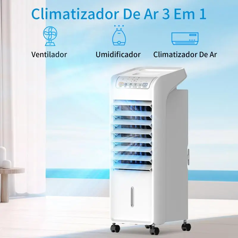 [TURUN HARGA] Midea Air Cooler 6L - Free Two Ice Pack/AC Portable 1 2 Pk Low Watt/Hadiah Gratis/Remote Control/Timer 7 Jam - AC100-A 2
