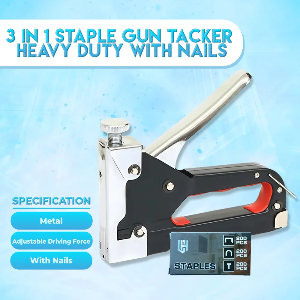 3 in 1 Staple Gun Tacker Heavy Duty With Nails - TikTok Shop Philippines