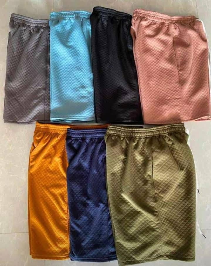Product Introduction of [PROMO DIAMONT KNIT TIMBUL] paket 4 pcs celana pendek Surfing pria wanita comfort Garis Nyaman diamond knit celana Distro Dewasa Rib Pant boardshort Diamont Knitt Boxer Tebal Adem Kain Timbul-RJB Lembut Melar Santai Combed Katun 4