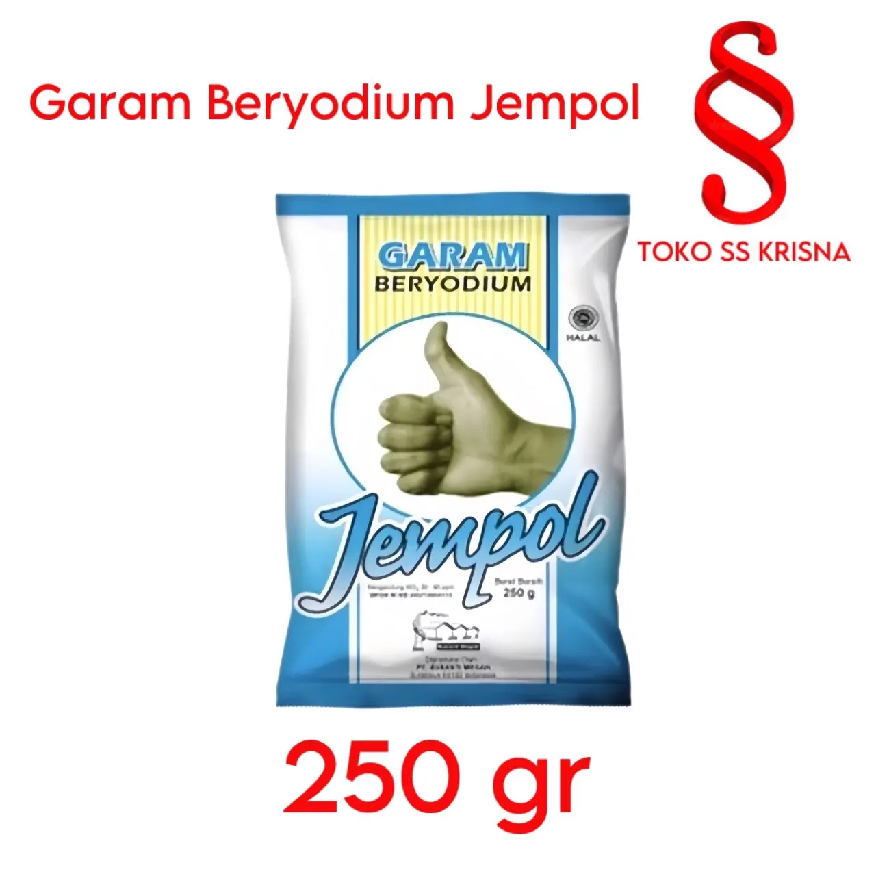 Garam Beryodium Cap Jempol 250gr - Garam Dapur