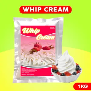 WHIP CREAM TOPPING PREMIUM 1KG / BUBUK WHIP CREAM / WHIPPED CREAM POWDER / WHIPPING CREAM TOPPING 1KG