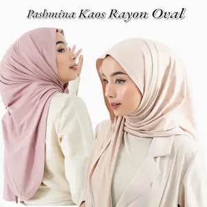 PASHMINA RAYON OVAL SHAWL PASHMINA KAOS RAYON STYLE BELAKANG BENTUK OVAL DAN ELEGANT Panjang