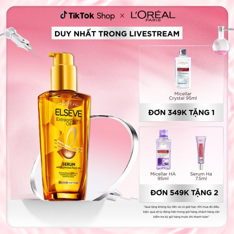 Dầu dưỡng tóc tinh chất hoa tự nhiên L'Oreal Paris Elseve Extraordinary Oil Ultra Nourishing 100ml dành cho mọi loại tóc