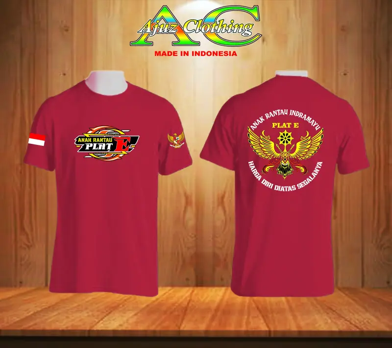 Kaos Plat E Anak Rantau Indramayu #KaosSablonPremium - Distro Oblong Katun Combed 1