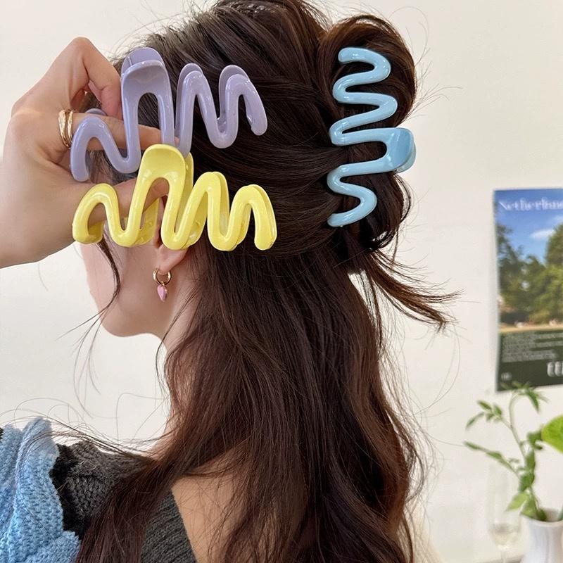 Product Introduction of Kẹp Tóc Nhựa Đường Lớn Sáng 10Cm, Kẹp Tóc Cuộn, Phụ Kiện Tóc Thời Trang Cho Bé Gái Thanh Lịch, Phụ Nữ 1