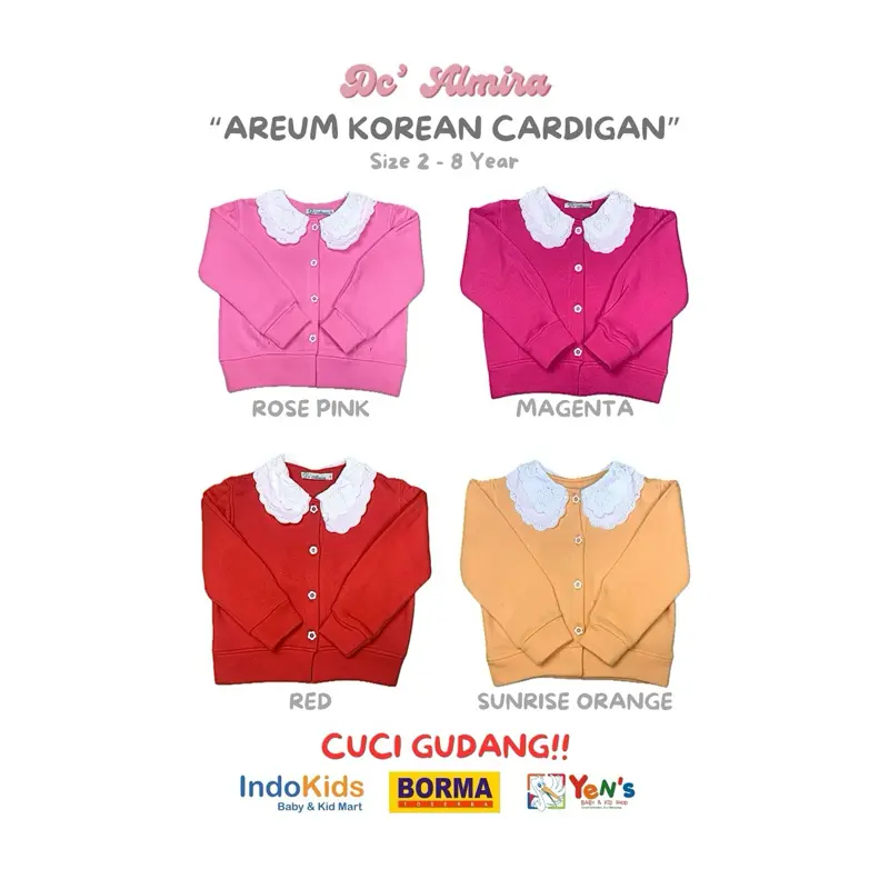 DC Almira - Areum Korean Cardigan (Setelan Anak Korean Look) - Fashion 0