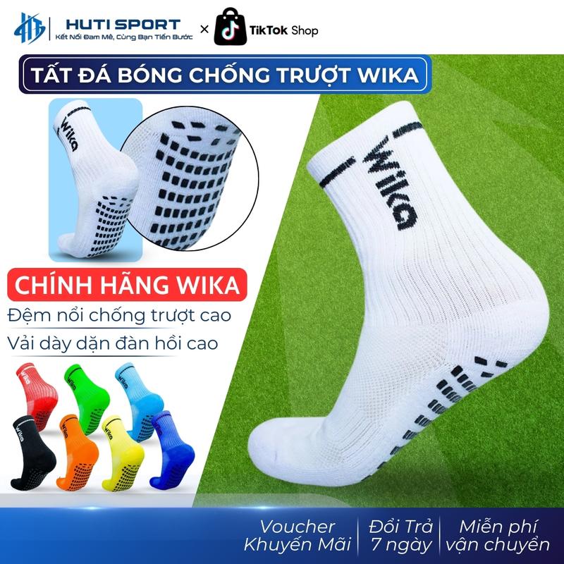 Vớ Đá Bóng Chống Trượt Chính Hãng Wika Tất Chống Trơn Đá Banh Dệt Kim Cao Cấp Có Đệm Nổi Cao Su