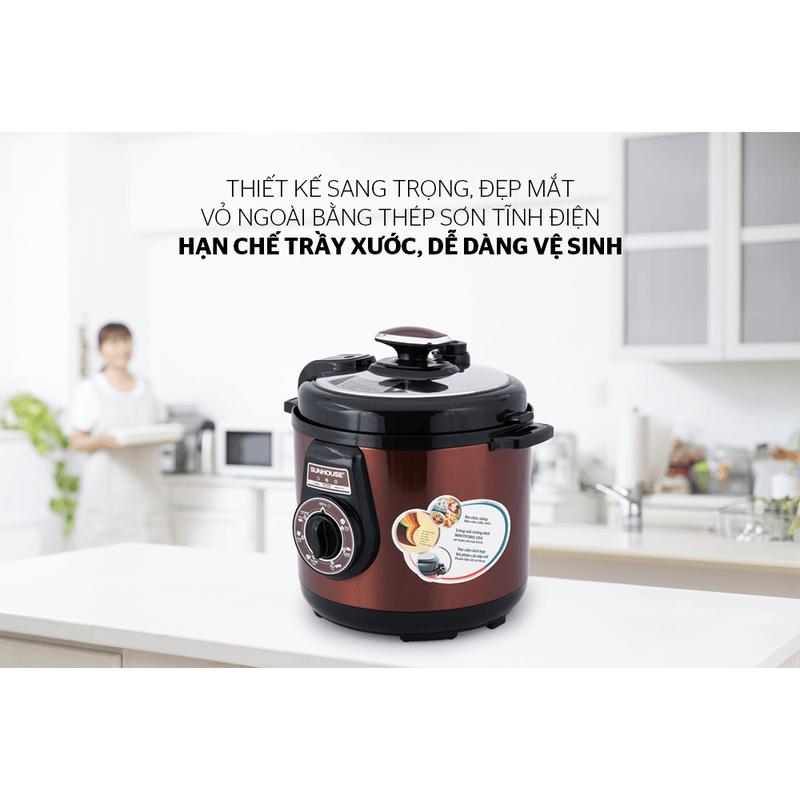 afamorobshop69 Hàng chinh hǎng 100% Nồi áp suất điện đa năng SUNHOUSE SHD1562 cà phê - Dung tích 6L