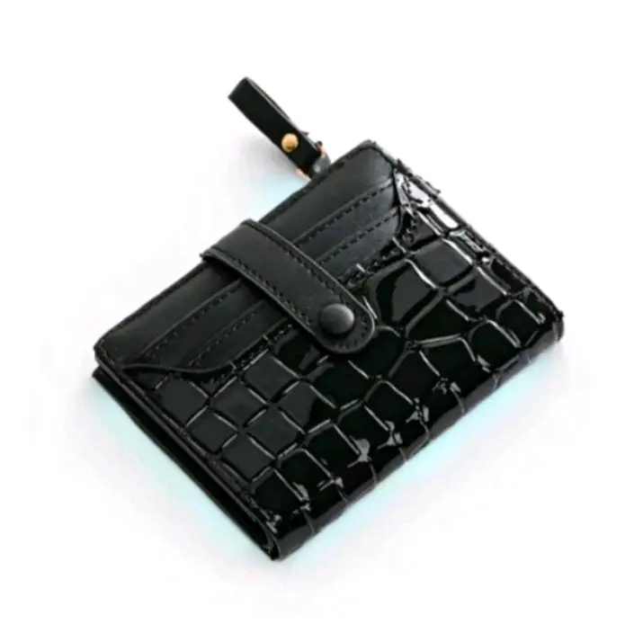 Genie Wallet Dompet Wanita Kulit Croco Lipat Cewek Kartu Uang