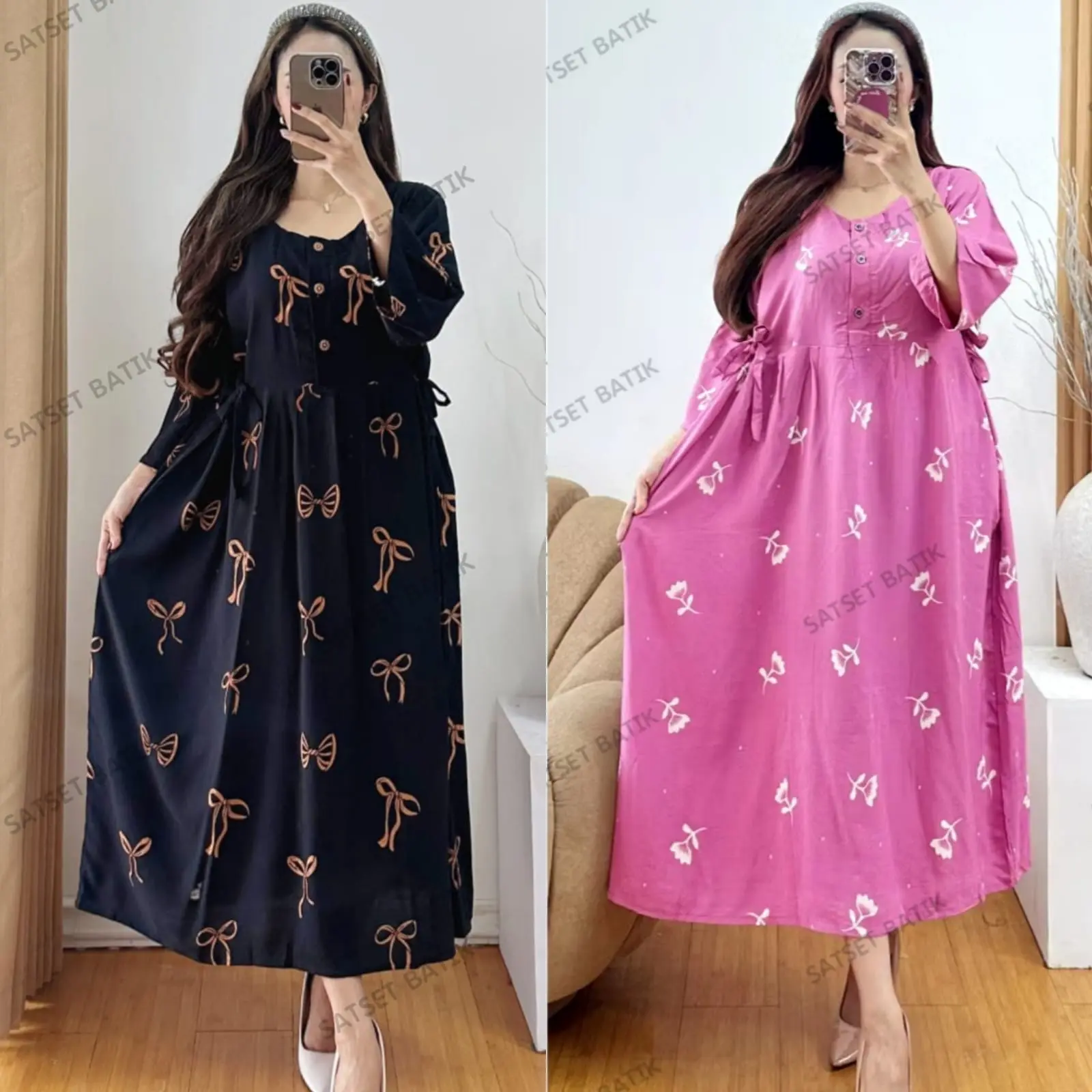 Paket Bundling Isi 2 Daster Chibi Motif Terbaru Lengan 3/4 Bahan Rayon Tebal Adem Lembut Busui Bumil Paket Bundling Isi 2 Daster Chibi Motif Terbaru Lengan 3/4 Bahan Rayon Tebal Adem Lembut Busui Bumil