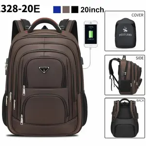 POLO LAND Ransel Laptop 20 Inch JUMBO Import Gembok Expanding  backpack port usb hitam