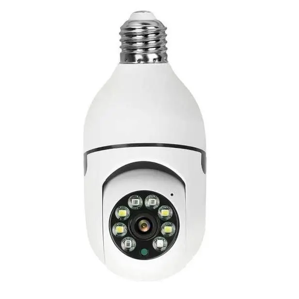 Câmera de Segurança Wi-Fi 360° Lâmpada com Visão Noturna