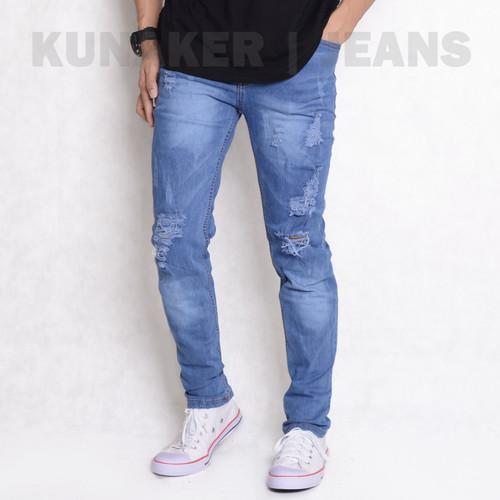 Product Introduction of Celana Jeans sobek lutut robek ripped Hitam destroy premium 23