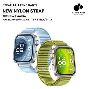 Strap For Huawei Watch Fit 4 / Fit 4 Pro Nylon Tali Pengganti Huawei Watch Fit 3 Warna Warni Penggait Stainless