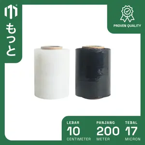 Plastik Wrap / Stretch Film 10CM x 200M Bening / Hitam 1 Pcs/Roll - Motto Film