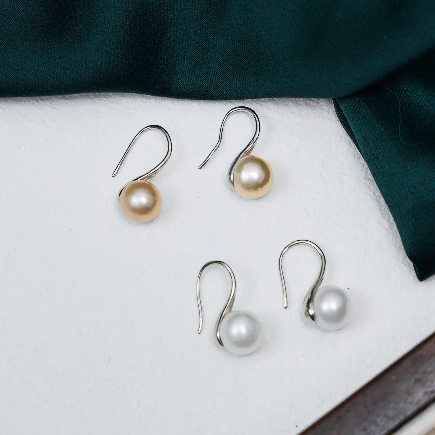 Hot Selling Natural freshwater pearl high heels earrings white pink round beads, 925 sterling silver earrings
