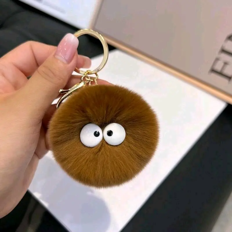 Keychain Bagchain Pom Pom Bulu Ganci Gantungan Kunci Lucu 4