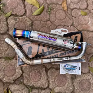Knalpot non samlong Draco XR2 blue Aerox Vario Nmax VARIO160 BEAT MIO Vario dll