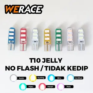 WERACE LED Sen Senja T10 Jelly 6 Mata No Flash Tidak Kedip Harga Perpasang