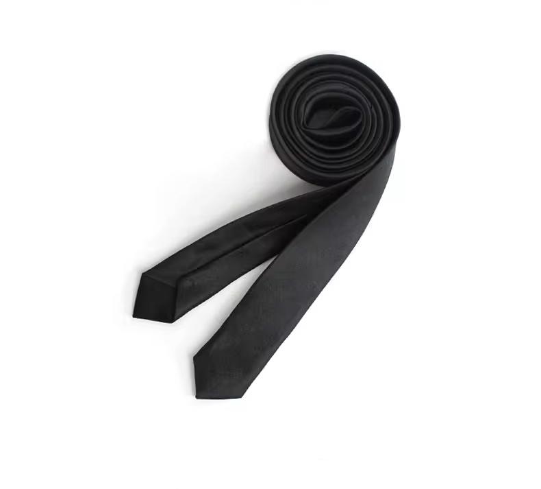 Product Introduction of Black Tie Thin Narrow Version Male Fashion Casual Young Thin Korean Narrow Small Thin Female Decoration Ins Match 21