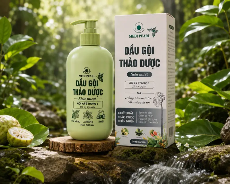 Dầu Gội Thảo Dược Siêu Mượt Gói Xà 2 Trong 1, Chiết Xuất Thảo Dược Thiên Nhiên