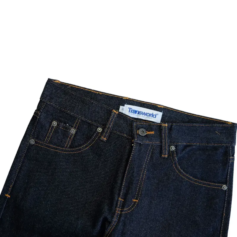 Transworld Celana Denim Selvedge 15 Oz Kaku Accent Black Indigo Art Ramon 4