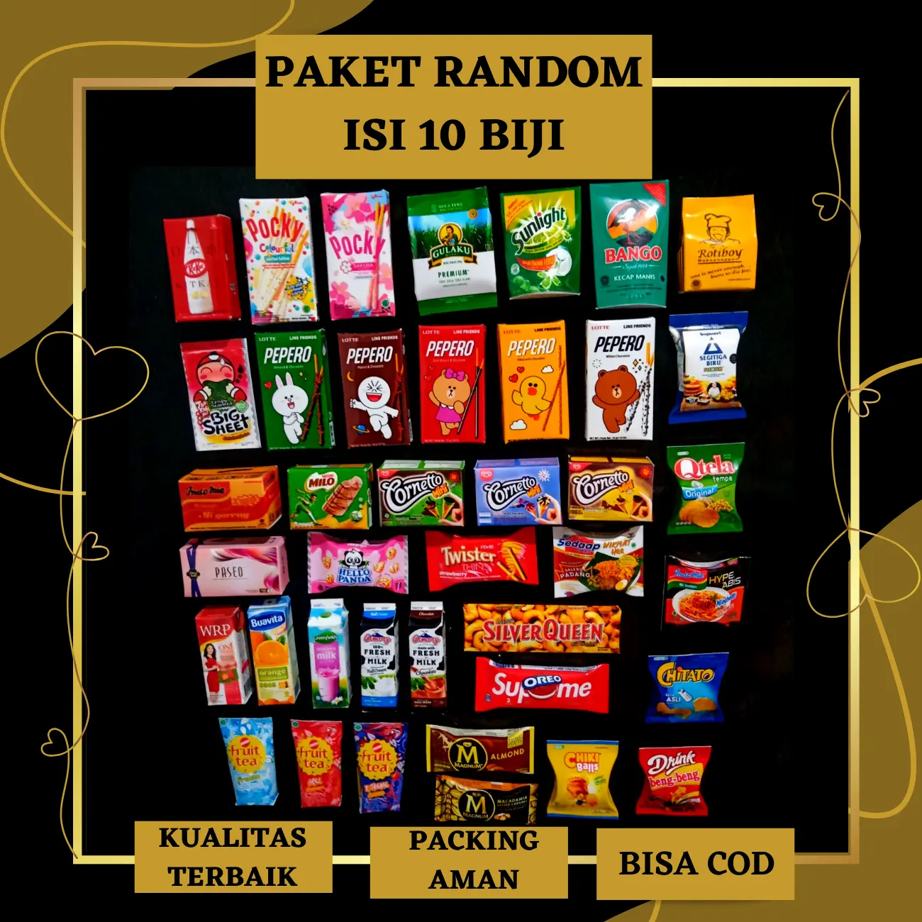 Magnet Kulkas Gantungan Kunci Paket Random Isi 10 Biji
