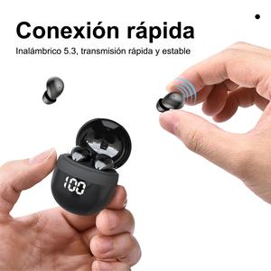 auriculares intrauditivos ultra pequeños inalámbricos invisibles,auriculares inalámbricos invisibles para el trabajo, mini intraauditivos, auriculares discretos, tamaño diminuto, sonido de alta fidelidad, con micrófono