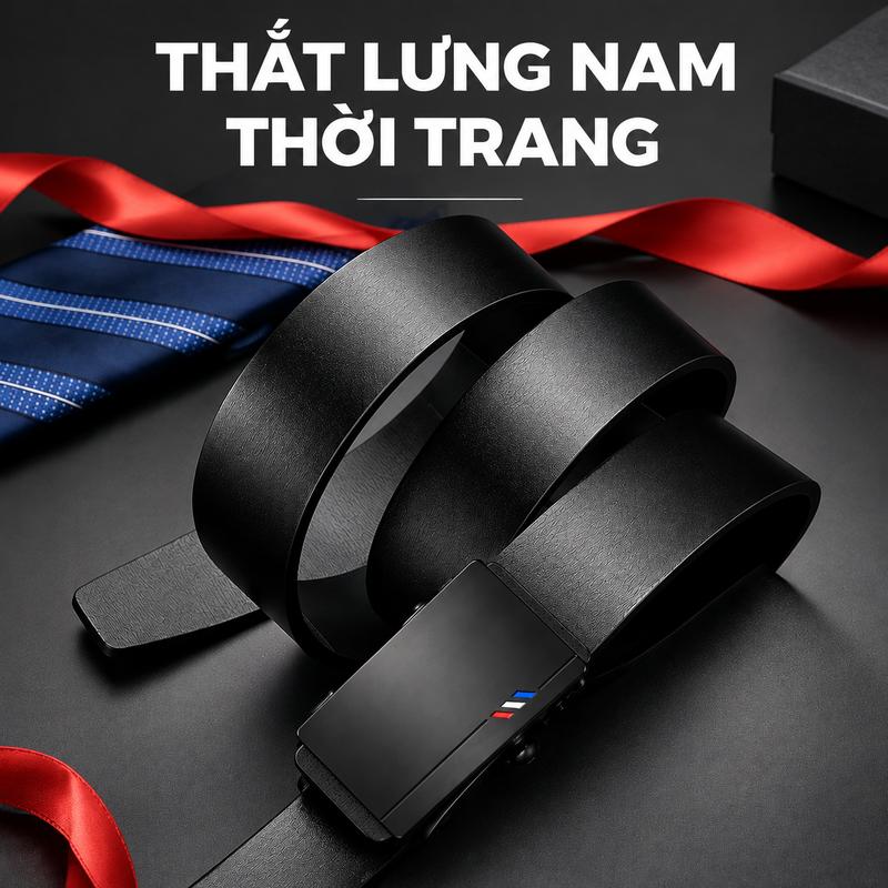 Thắt lưng nam，Thắt lưng nam cao cấp có khóa tự động，Phong cách Hàn Quốc，Dây đai chất lượng cao